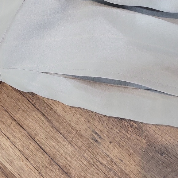 LAUREN RALPH LAUREN Pale Blue White Pinstripe Silk Shelter Island Pants Trousers - Picture 7 of 16